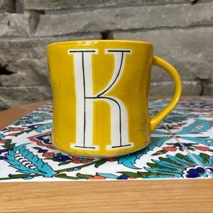 Anthropologie Brand initial “K” mug
